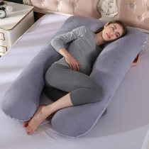 Raj Furniture Maternity Pillow With Removable Velvet Cover, Grey