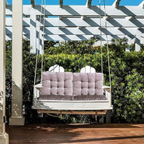 Raj Furniture Square Shape Floor Pillow, Large, Grey, 22 x 22 Inch