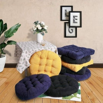 Raj Furniture Round Shape Seat Chair Cushions, Yellow, 22 Inch, Pack Of 2