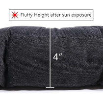 Raj Furniture Square Shape Floor Pillow Set Of 2, 22 x 22 Inch, Black
