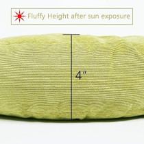 Raj Furniture Square Shape Floor Pillow Set Of 2, 22 x 22 Inch, Green