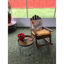 Raj Furniture Square Shape Floor Pillow Set Of 2, 22 x 22 Inch, Yellow