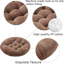 Raj Furniture Round Shape Chair Cushions Set Of 2, Coffee, 22 x 22 Inch