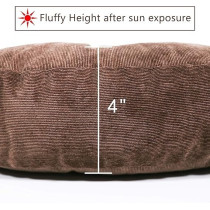 Raj Furniture Round Shape Chair Cushions Set Of 2, Coffee, 22 x 22 Inch