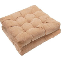 Raj Furniture Square Shape Chair Cushions Set Of 2, Light Brown, 22 x 22 Inch