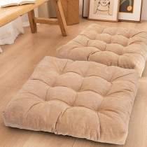 Raj Furniture Square Shape Chair Cushions Set Of 2, Light Brown, 22 x 22 Inch