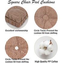 Raj Furniture Square Shape Chair Cushions, Set Of 2, Coffee, 18 x 18 Inch