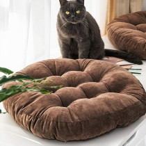Raj Furniture Round Shape Floor Pillows Cushion, Coffee, 22 x 22 Inch