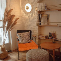 Raj Furniture Square Shape EPE Filled Chair Cushion Set Of 2, Orange, 20 x 20 Inch