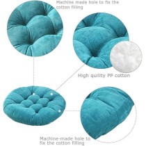 Raj Furniture Round Shape Pillow Cushion, Blue, 22 x 22 Inch