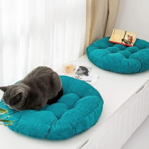 Raj Furniture Round Shape Pillow Cushion, Blue, 22 x 22 Inch
