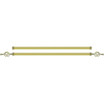 Raj Furniture Roman Metal Adjustable Curtain Rod, Gold, 110-200 cm