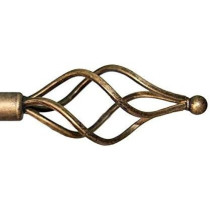Raj Furniture Adjustable Rod With Metal Twist Linial, Gold, 200-400 cm