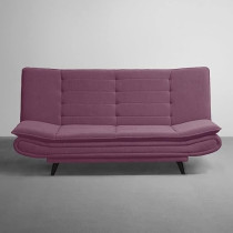 Ripple Furniture Foldable 3 Seater Sofa Cum, Purple