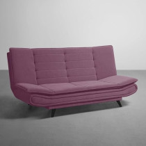 Ripple Furniture Foldable 3 Seater Sofa Cum, Purple