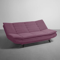 Ripple Furniture Foldable 3 Seater Sofa Cum, Purple