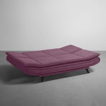 Ripple Furniture Foldable 3 Seater Sofa Cum, Purple