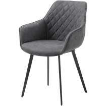 Svosva Dining Room Chairs Living Room Chair Leather Pu Chair For Hotel Restaurant And Office Visitor, Grey