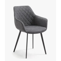 Svosva Dining Room Chairs Living Room Chair Leather Pu Chair For Hotel Restaurant And Office Visitor, Grey