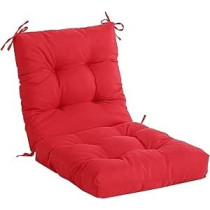 Raj Furniture Chair Cushion, Epe Filled Chair Pad, Tufted Padded Booster Cushion, Thickened Tatami Solid Color Pad, 20 X 20 Inch, 2 Pack, Red