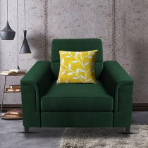 Raj Furniture Single Seater Sofa For Living Room, Green