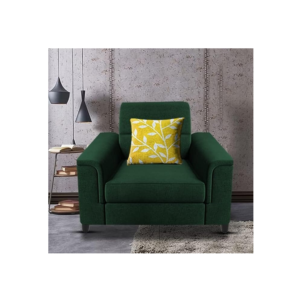Raj Furniture Single Seater Sofa For Living Room, Green