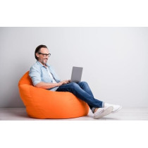 Raj Furniture Bean Bag Soft And Comfortable Lounger Chair Living Room Furniture And Outdoor Furniture, Orange Color