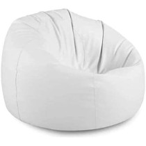 Ripple Furniture Bean Bag Soft And Comfortable Lounger Chair Living Room Furniture And Outdoor Furniture, Velvet, White