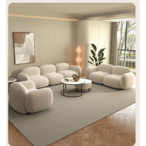 Ripple Furniture Luxury Velvet Sectional Sofa And Loveseat Sets For Living Room, White
