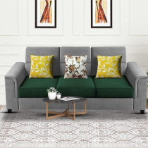Raj Furniture Elegant 3 Seater Sofa Set For Living Room, Green/Grey