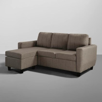 Raj Furniture Modern Fabric Sofa, Pebble Brown