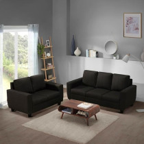 Raj Furniture Modern Fabric Sofa 5 Seater, Woody Brown