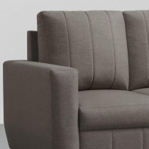 Raj Furniture Modern Fabric Sofa 4, Pebble Brown