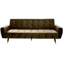 Raj Furniture 2 In 1 Upholstered Flip Sofa Bed, Brown