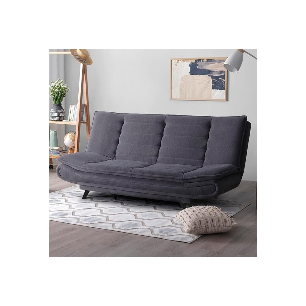 Ripple Furniture Foldable 3 Seater Sofa Cum, Ash Grey