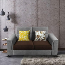 Raj Furniture 2 Seater Sofa Set For Living Room, Brown/Grey