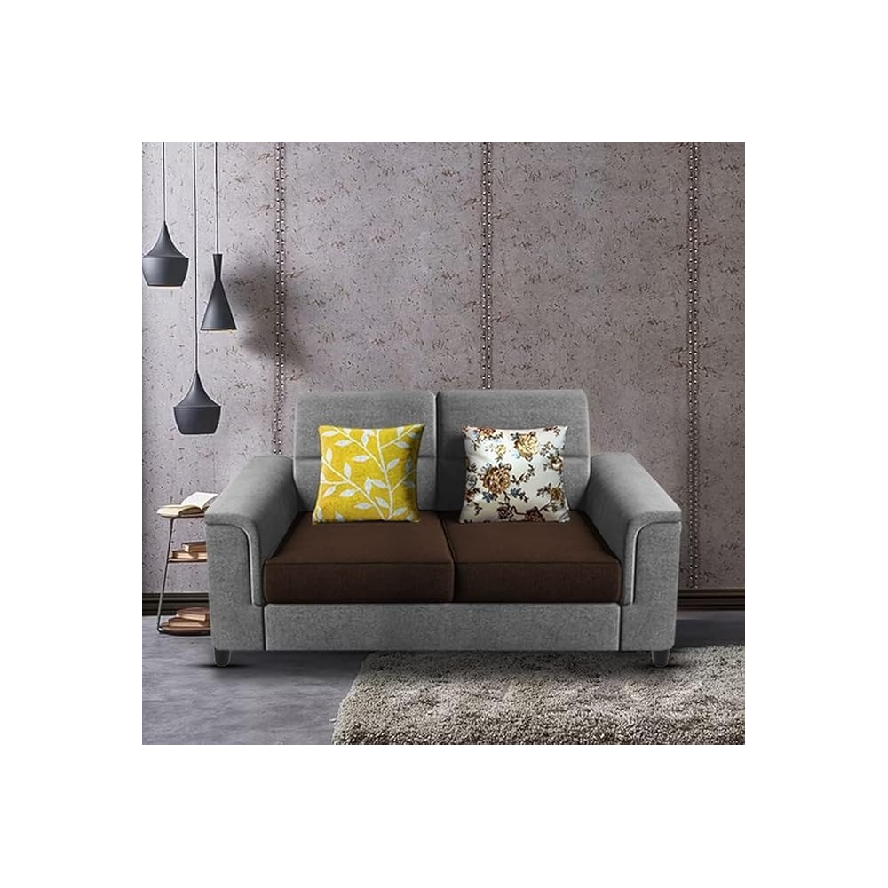 Raj Furniture 2 Seater Sofa Set For Living Room, Brown/Grey