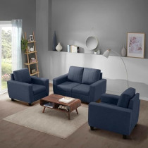 Raj Furniture Modern Fabric Sofa, 4, Ocean Blue
