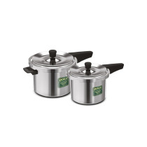 Delici Aluminum Pressure Cooker Combo, ADPC35E, Chrome