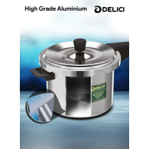 Delici Aluminum Pressure Cooker Combo, ADPC35E, Chrome