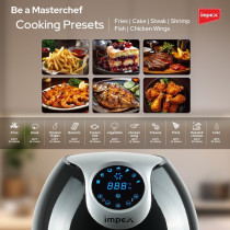 Impex Digital Display 10 Litre 1800 Watts Air Fryer For Home, Black