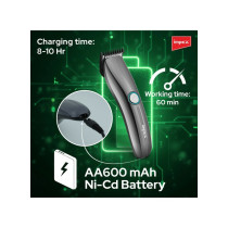 Impex 3 Watts Cordless Hair Clipper For Men, Black