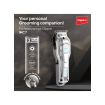 Impex 5 Watts 2000mAh Battery Digital LED Display Professional Hair Trimmer For Men, Grey