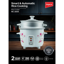 Impex 350 Watts Electric Rice Cooker With Aluminium Inner Pot, 0.6 Ltr