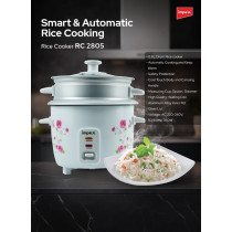 Impex 350 Watts Electric Rice Cooker With Aluminium Inner Pot, 0.6 Ltr