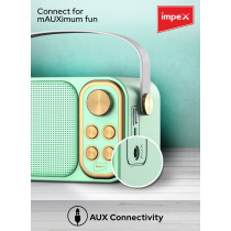 Impex Portable Bluetooth Karaoke Speaker With 2 Wireless Mics, Green