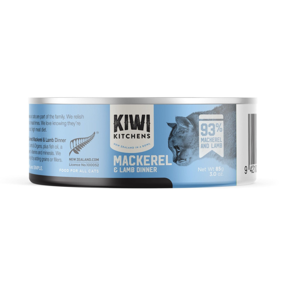 Kiwi Kitchens 170g Mackerel And Lamb Dinner Canned Wet Cat Food