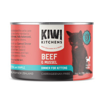 Kiwi Kitchens 170g x 4 pcs Beef and Mussel Dinner Canned Wet Kitten Food