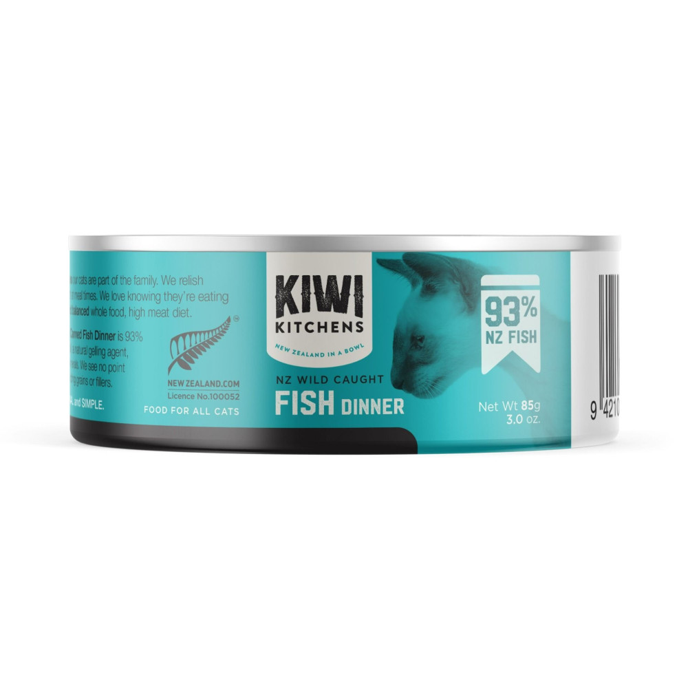 Kiwi Kitchens 85g Wild Caught Fish Dinner Canned Wet Cat Food