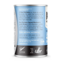 Kiwi Kitchens 375g x 4 pcs Mackerel and Lamb Dinner Canned Wet Dog Food